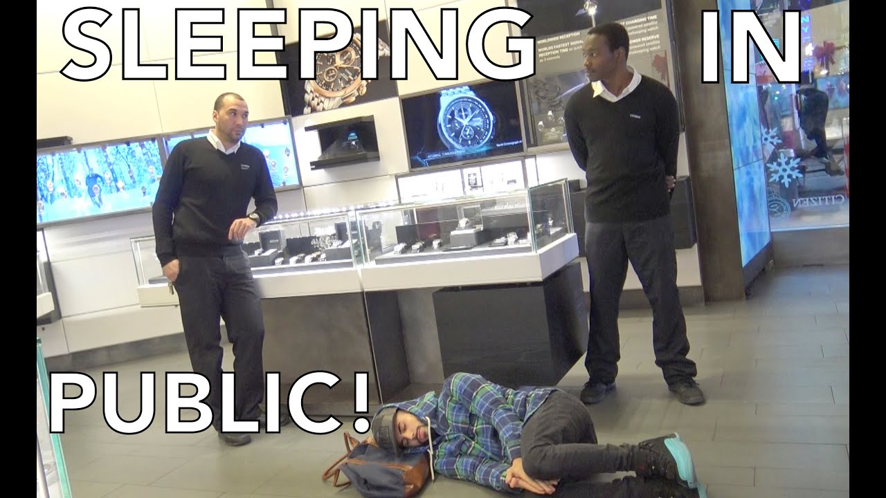 SLEEPING IN PUBLIC PRANK!