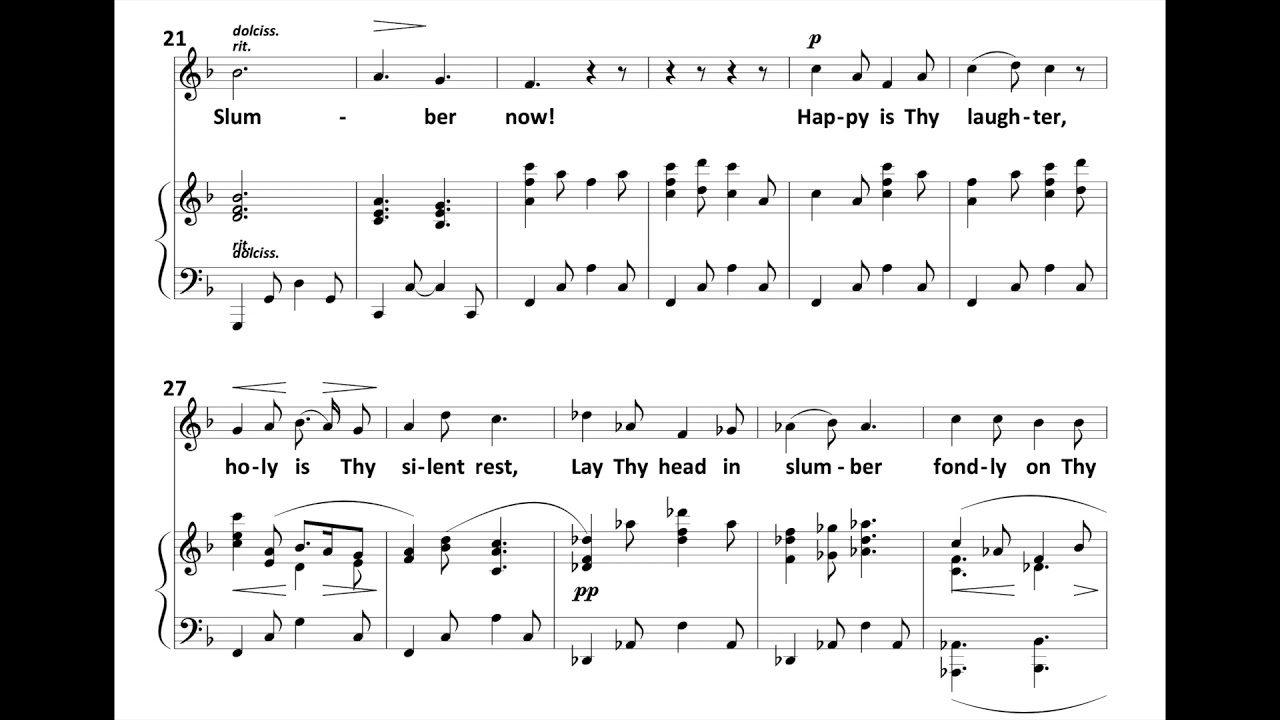 Reger - Mariä Wiegenlied in F major (piano accompaniment)