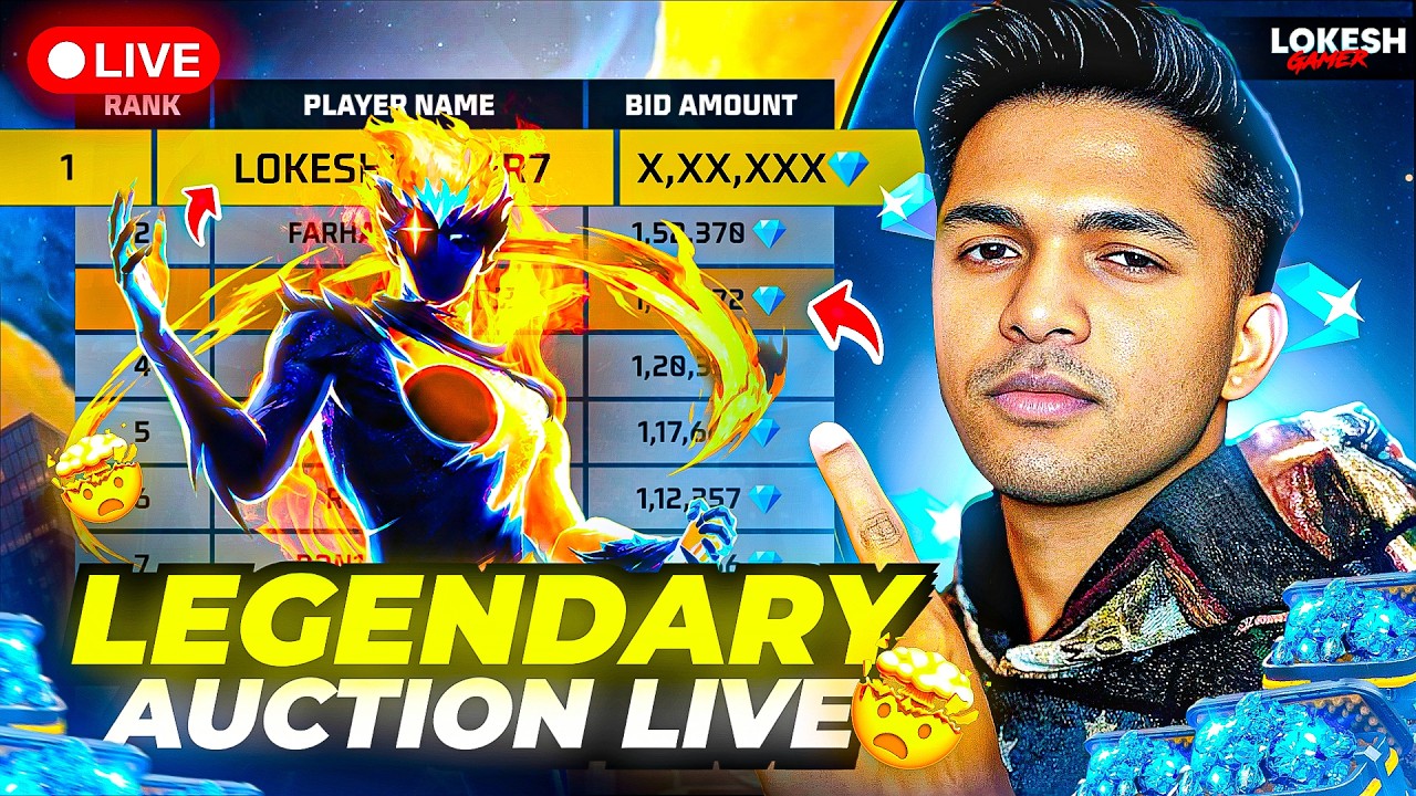 Free Fire Diamond King Lokesh Gamer Back #freefire #freefirelive #live #verticallive