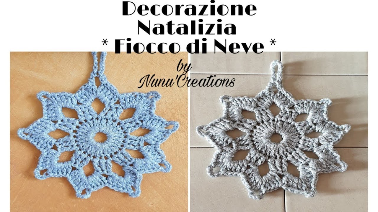 #nunucreations#decorazioninatale#uncinetto# FIOCCO DI NEVE DECORAZIONE NATALIZIA