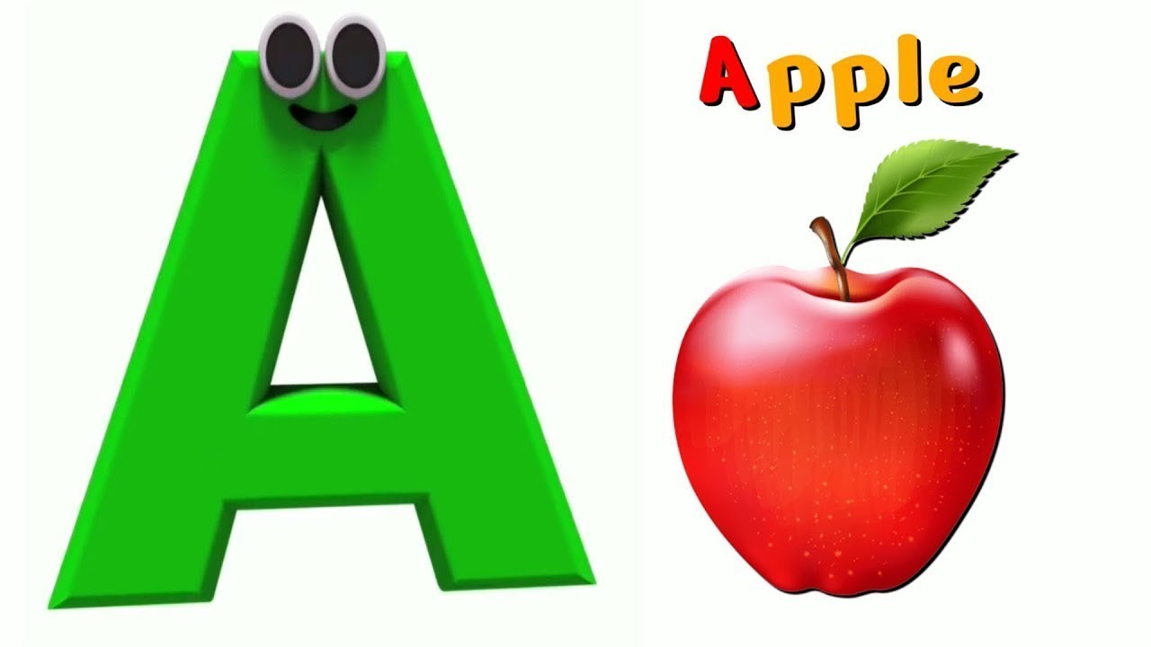 ABC Song Phonics Song with TWO Words - A For Apple - ABC Alphabet Songs with Sounds for Children