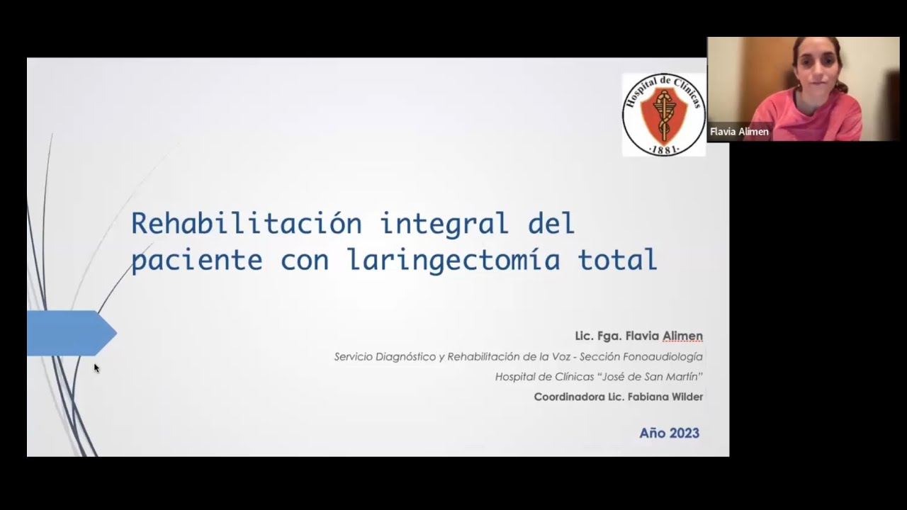 30/5/2023 - Rehabilitación integral del paciente con laringectomía total