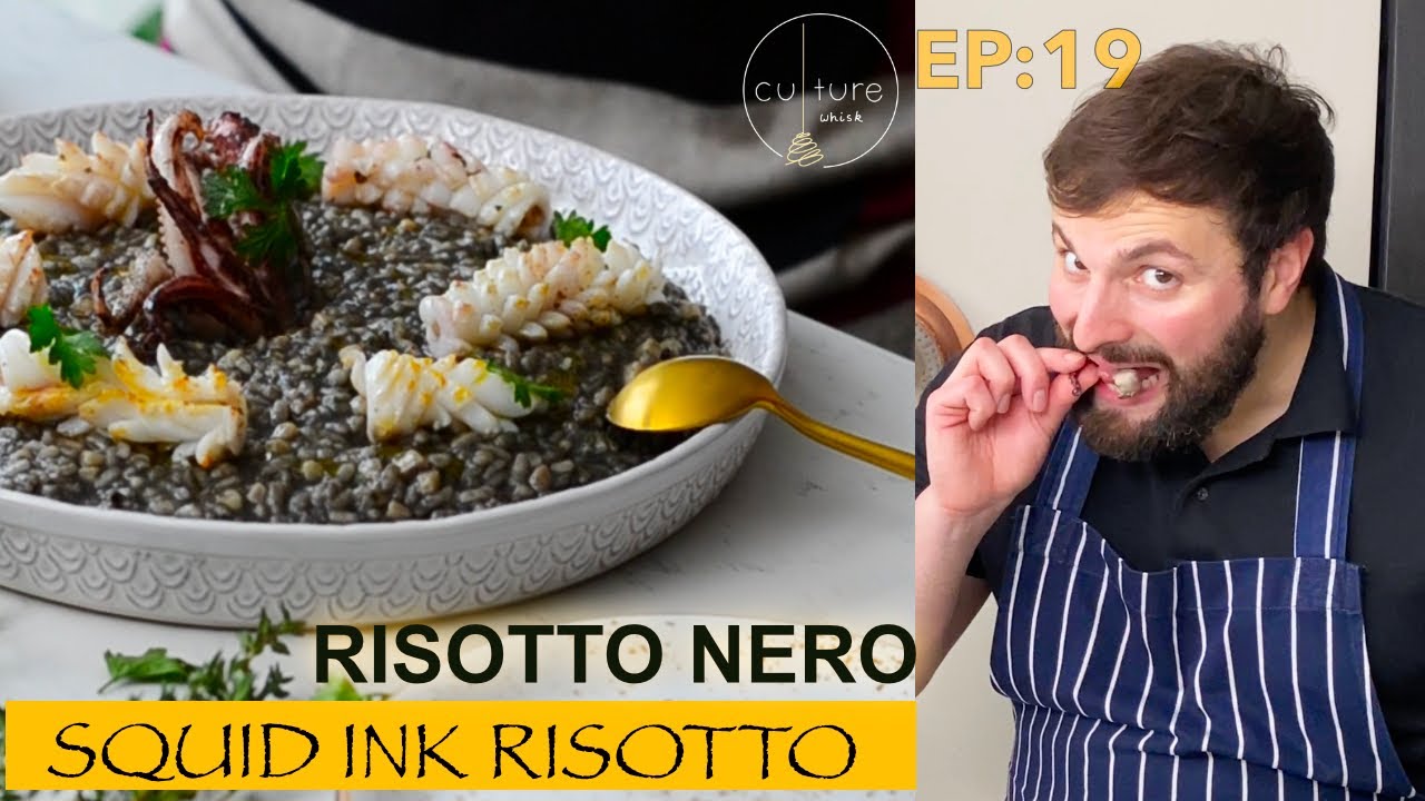 SQUID INK RISOTTO | HOW TO CLEAN AND CUT SQUID AND EXTRACT SQUID INK | RISOTTO AL NERO DI SEPPIA