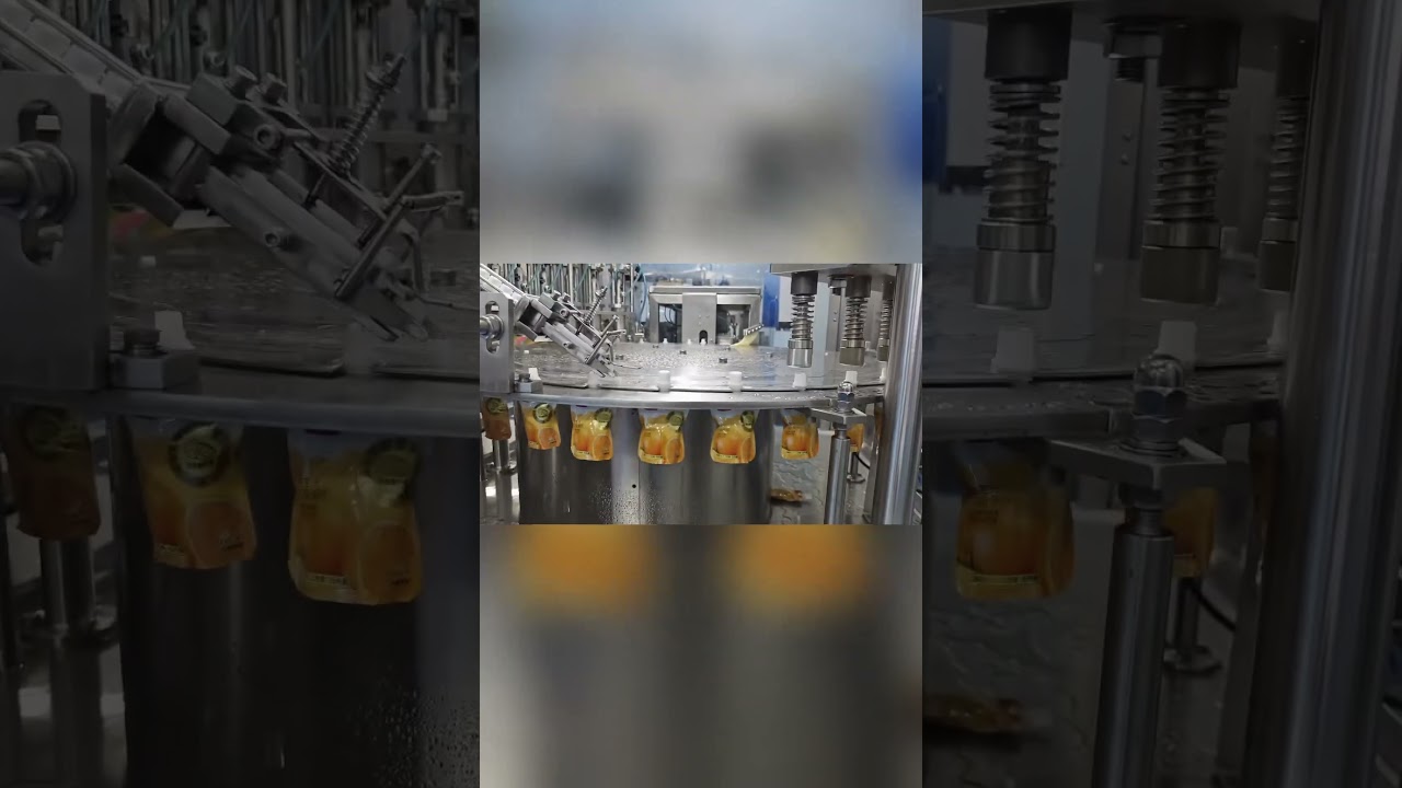 Spout Stand up Pouch Filling Sealing Capping Machine #machine #factory #food #spout #bag #high