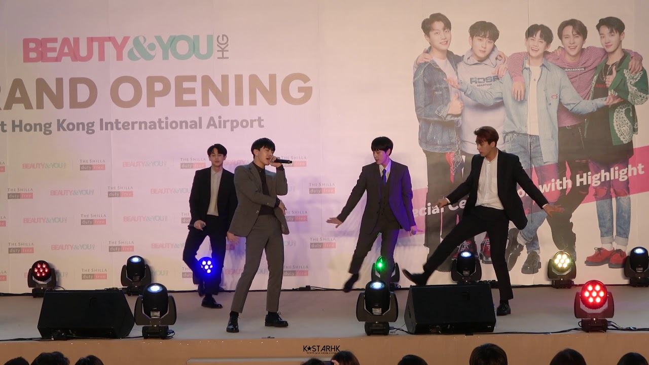 180628 Highlight 하이라이트 - [Celebrate, Calling You, Plz don't be sad] 新羅免稅店grand opening 직캠/CAM [4K]