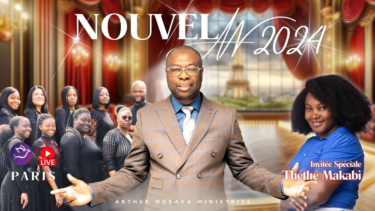 🌟 Voeux 2024 Du Pasteur Arthur Mosaka ⏐ Concert Avec Harmony Gospel Et Soeur Théthé Makabi! 🎶✨
