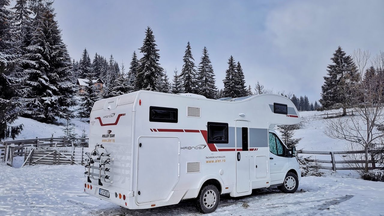 Cum e iarna cu autorulota, cu copii și cățel :)