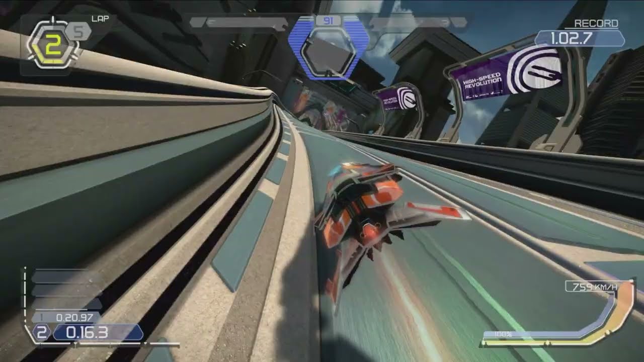 WipEout Omega Ubermall Reverse Time Trial Top 3