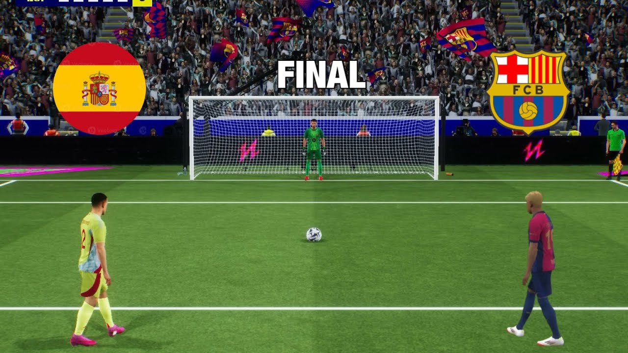 SPAIN VS BARCELONA PENALTY SHOOTOUT | FCB VS ESP MATCH | LAMINE VS PADRI
