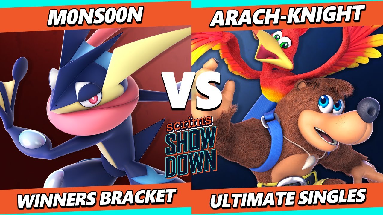 Scrims Showdown 99 - M0ns00n (Greninja) Vs. Arach-Knight (Banjo Kazooie, Terry) Smash Ultimate