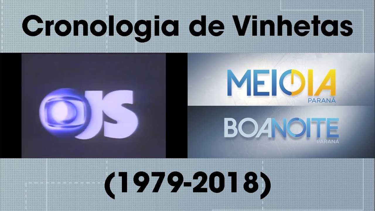 Cronologia de Vinhetas do Meio Dia Paraná / Boa Noite Paraná (1979-2018)