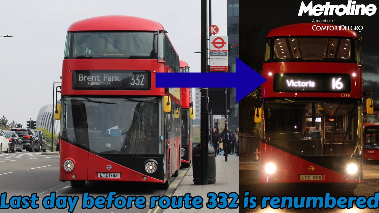 *RENUMBERING* Bus Journey On The 332 | Metroline Travel Wright New Routemaster NB4L (LTZ1792, LT792)