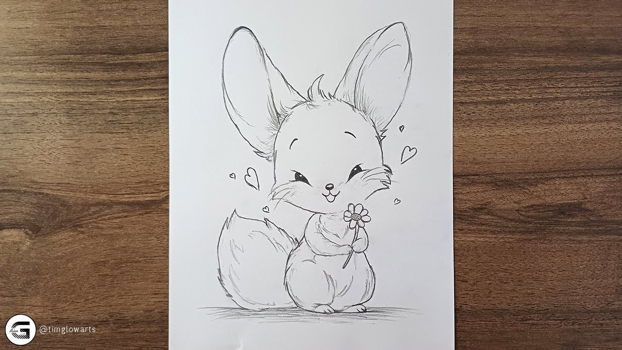 How to Draw a Cute Chibi Fox 🦊💖 | Pencil Drawing (2025)