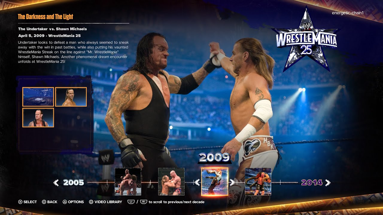 The UnderTaker vs Shawn Michaels: WrestleMania 25: 40 Years of WrestleMania: WWE 2K24 Showcase Mode