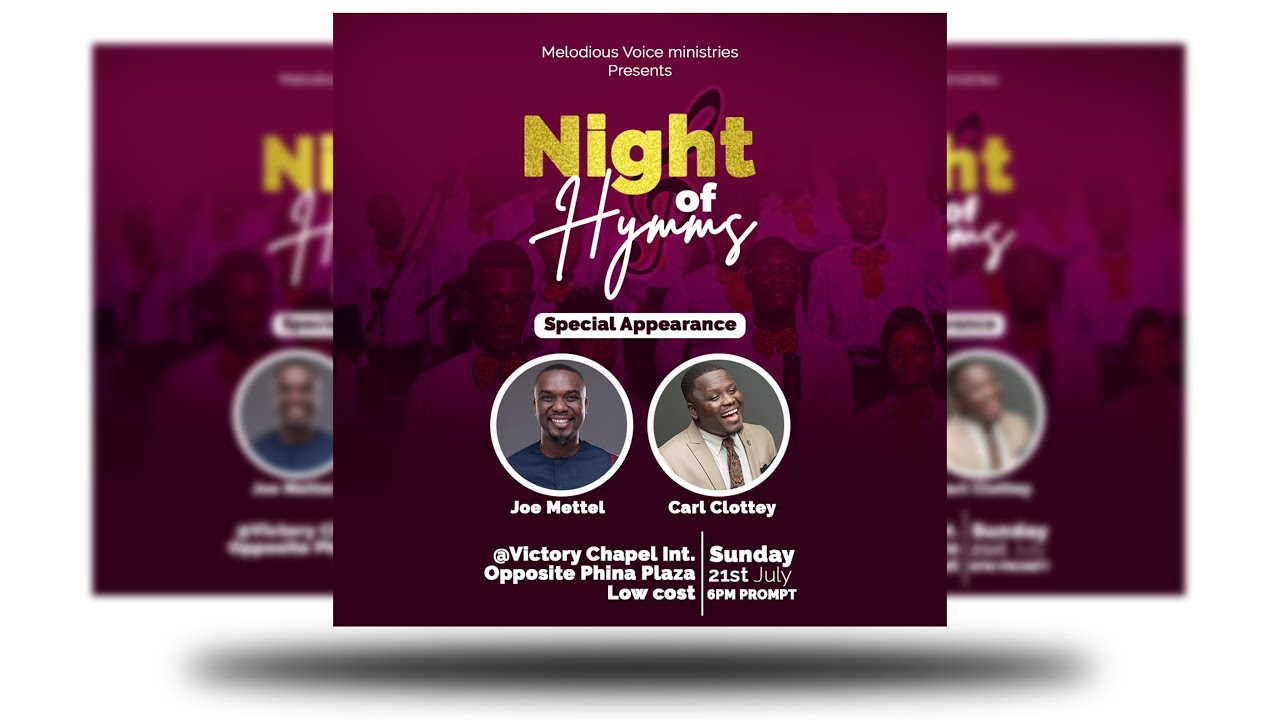 How to Create a Church  Event Flyer (Night of Hymns) in Photoshop