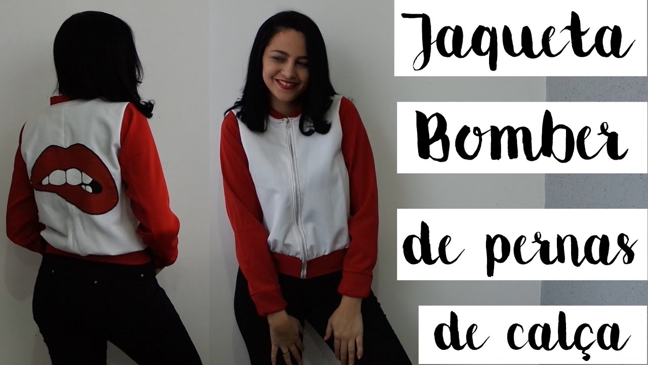 JAQUETA BOMBER FEITA COM PERNAS DE CAL&Ccedil;A SOCIAL | TRANSFORME CAL&Ccedil;A SOCIAL EM JAQUETA