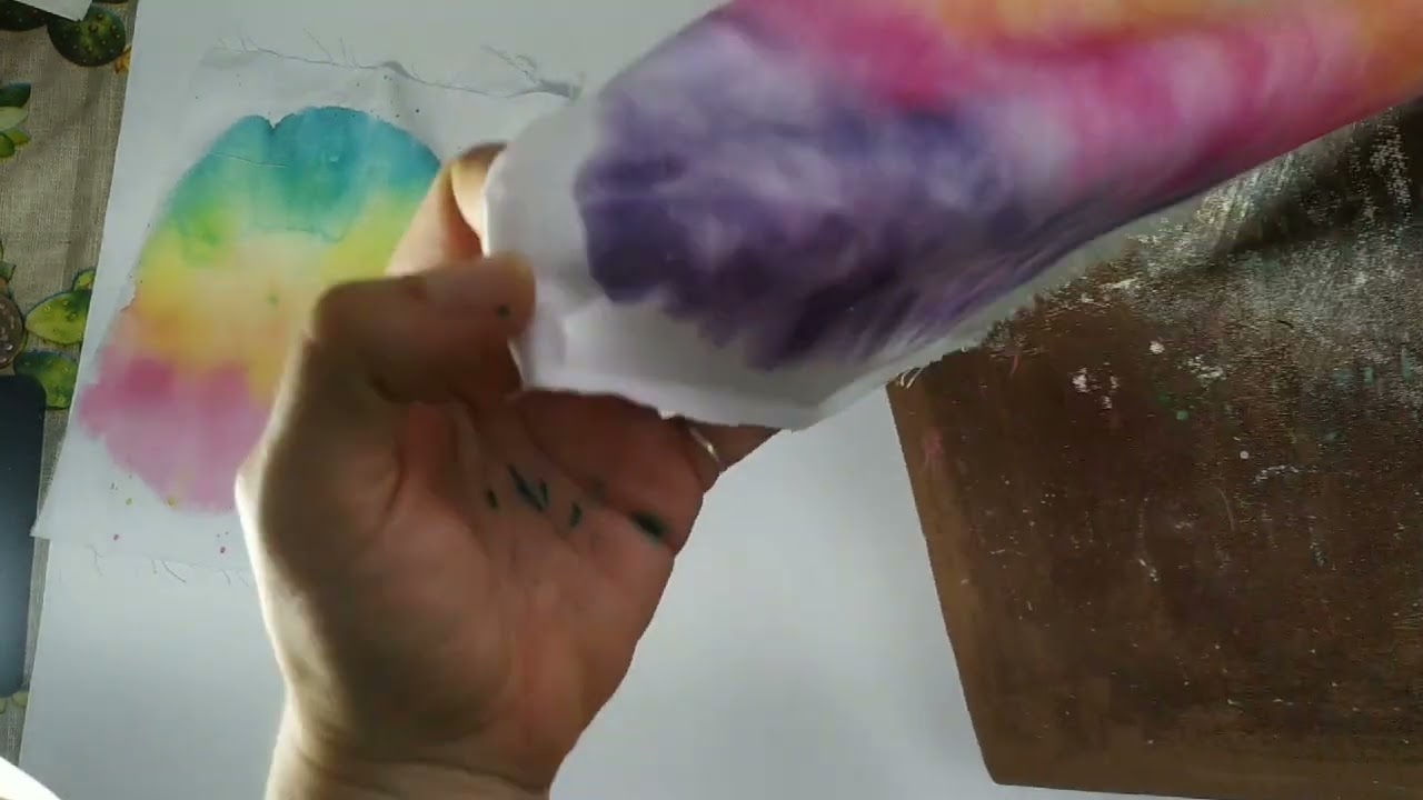 Fazendo efeito de aquarela no tecido