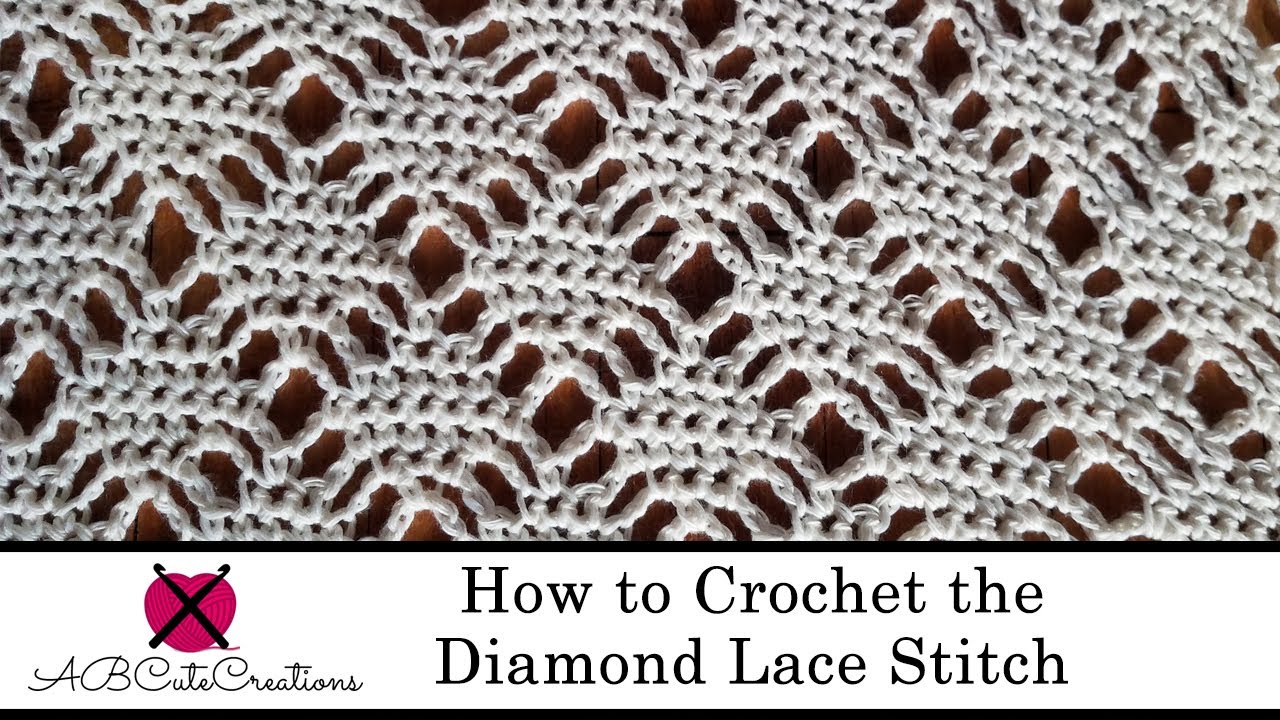 How to Crochet the Diamond Lace Stitch | Crochet Along