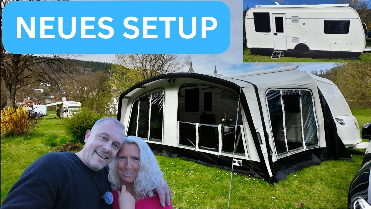 Unser neues Camping-Setup steht &ndash; Dachmarkise, Luftzelt & Ma&szlig;gefertigte Bodensch&uuml;rze - Ostercamping
