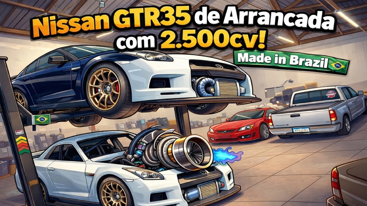 O primeiro GTR35 Full chassi de Arrancada do Brasil! 
