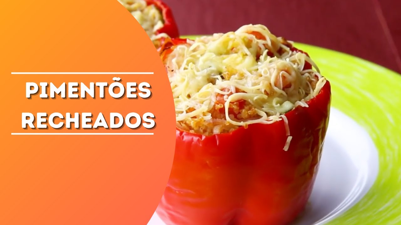 Receita de Piment&otilde;es Recheados com Quinoa e Legumes