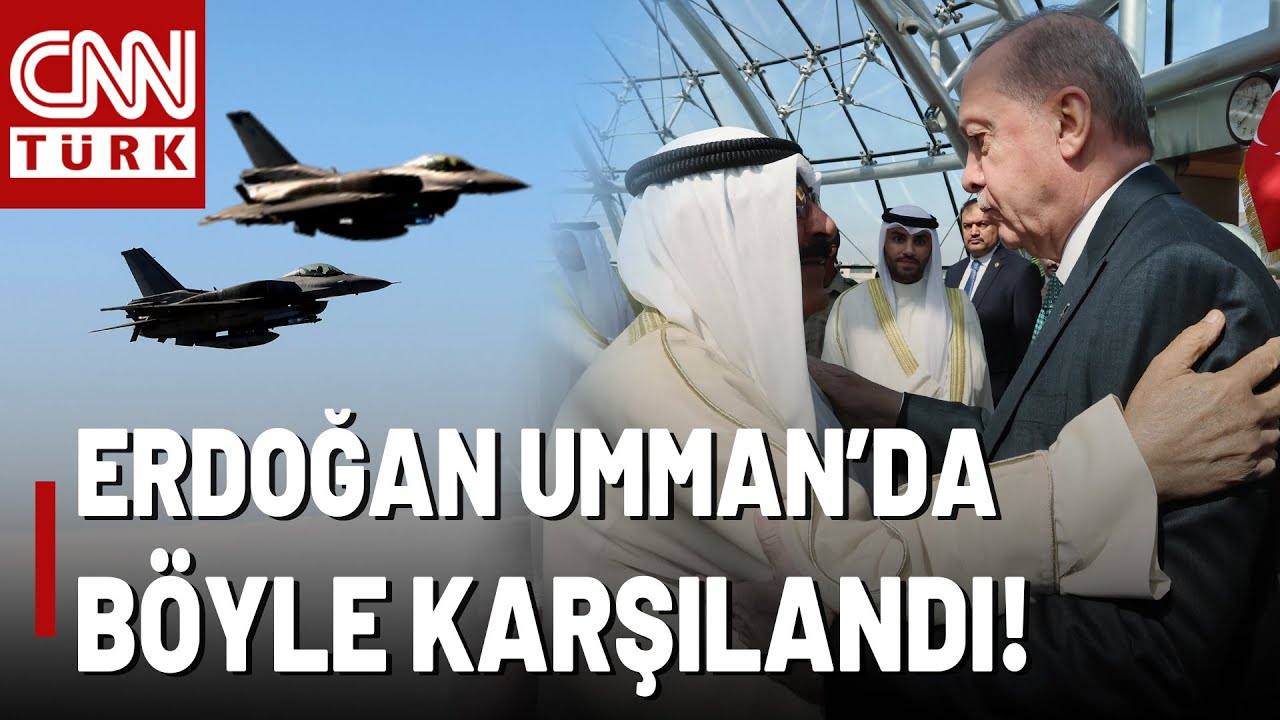 Erdoğan'ı Umman'da Savaş Uçaklarıyla Karşıladılar! Umman'da Tarihi Görüntüler...