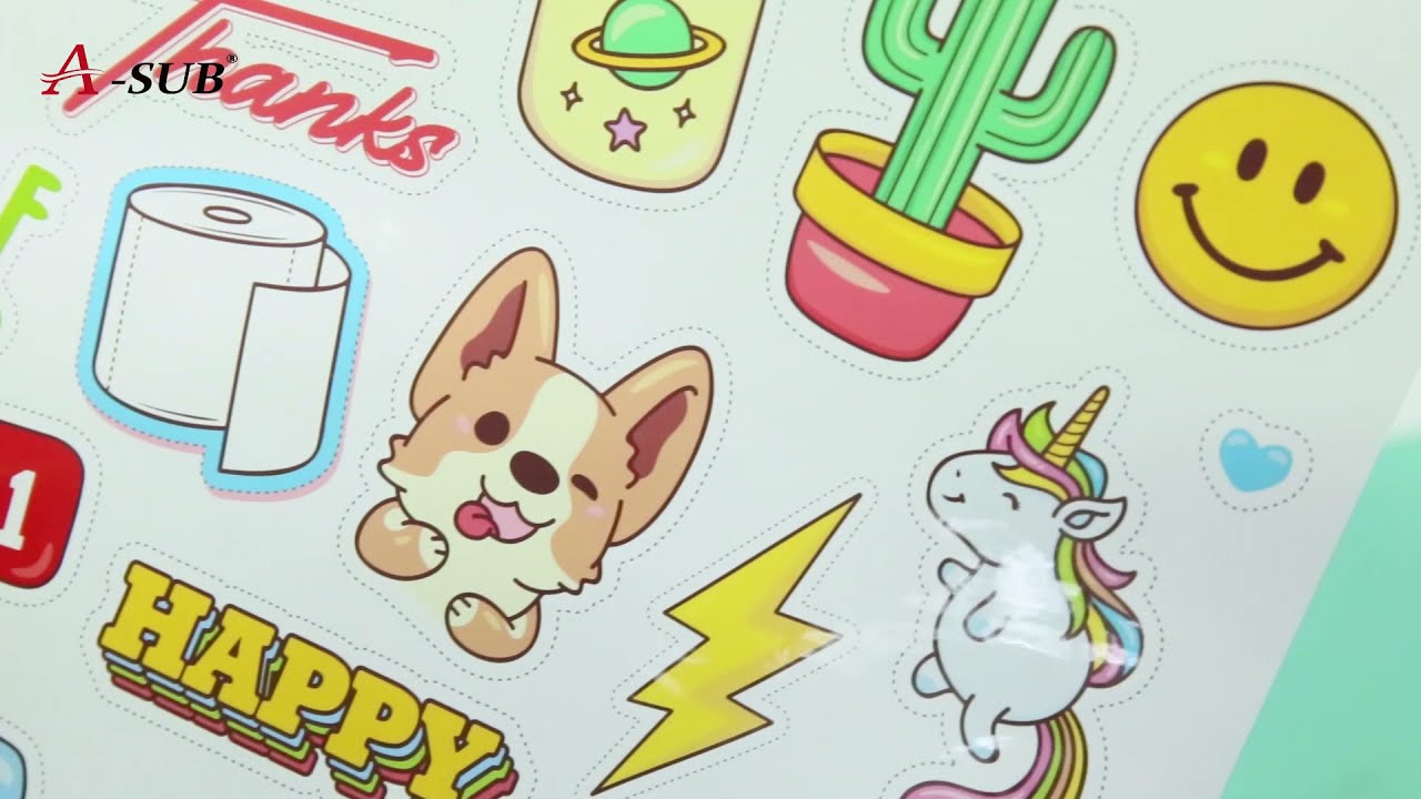 A-SUB Printable Vinyl Sticker Paper | Glossy | White