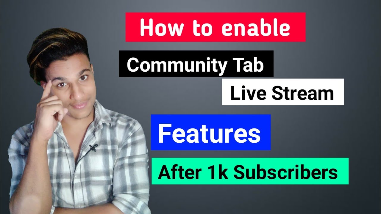 how to enable community tab after 1000 subscribers