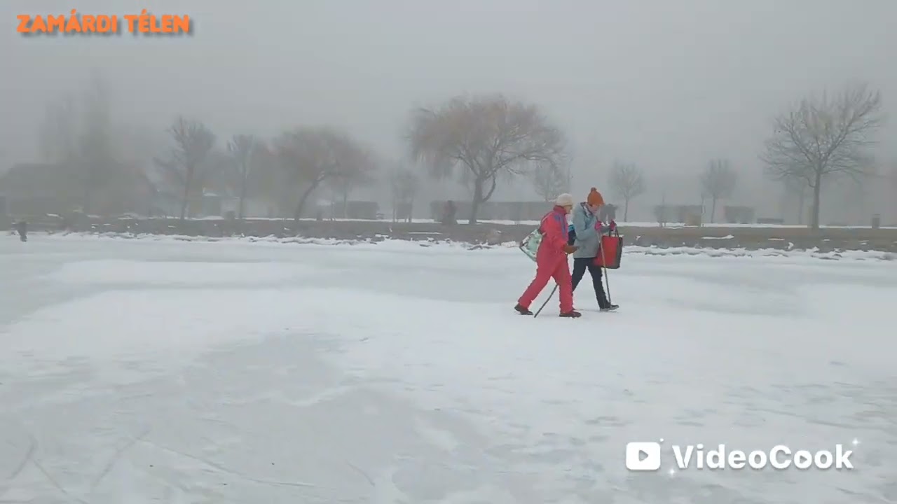 Sétáltunk a balaton befagyott vizén 2. rész