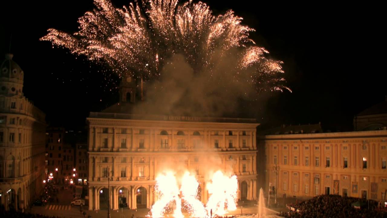 Fuochi d'artificio Genova Piazza De Ferrari - Genovaccesa