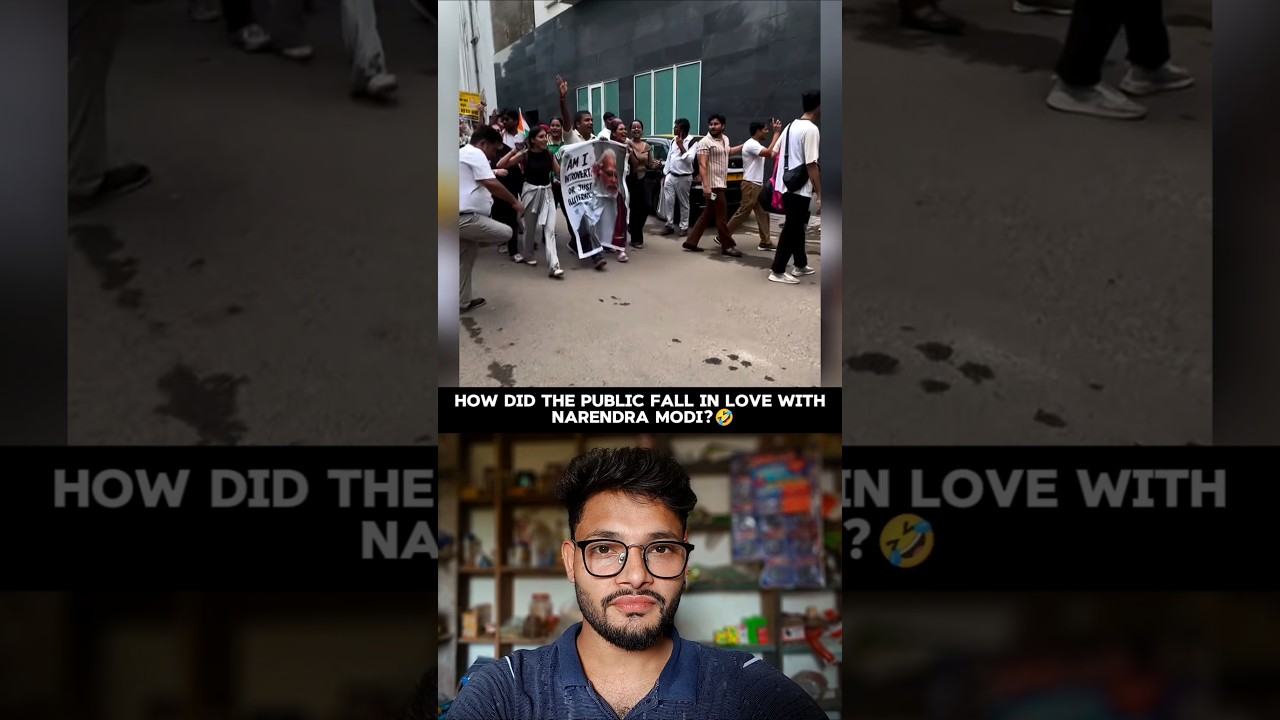 How did the public fall in love with Narendra Modi?🤣 #narendramodi #lovewithmodi #protest