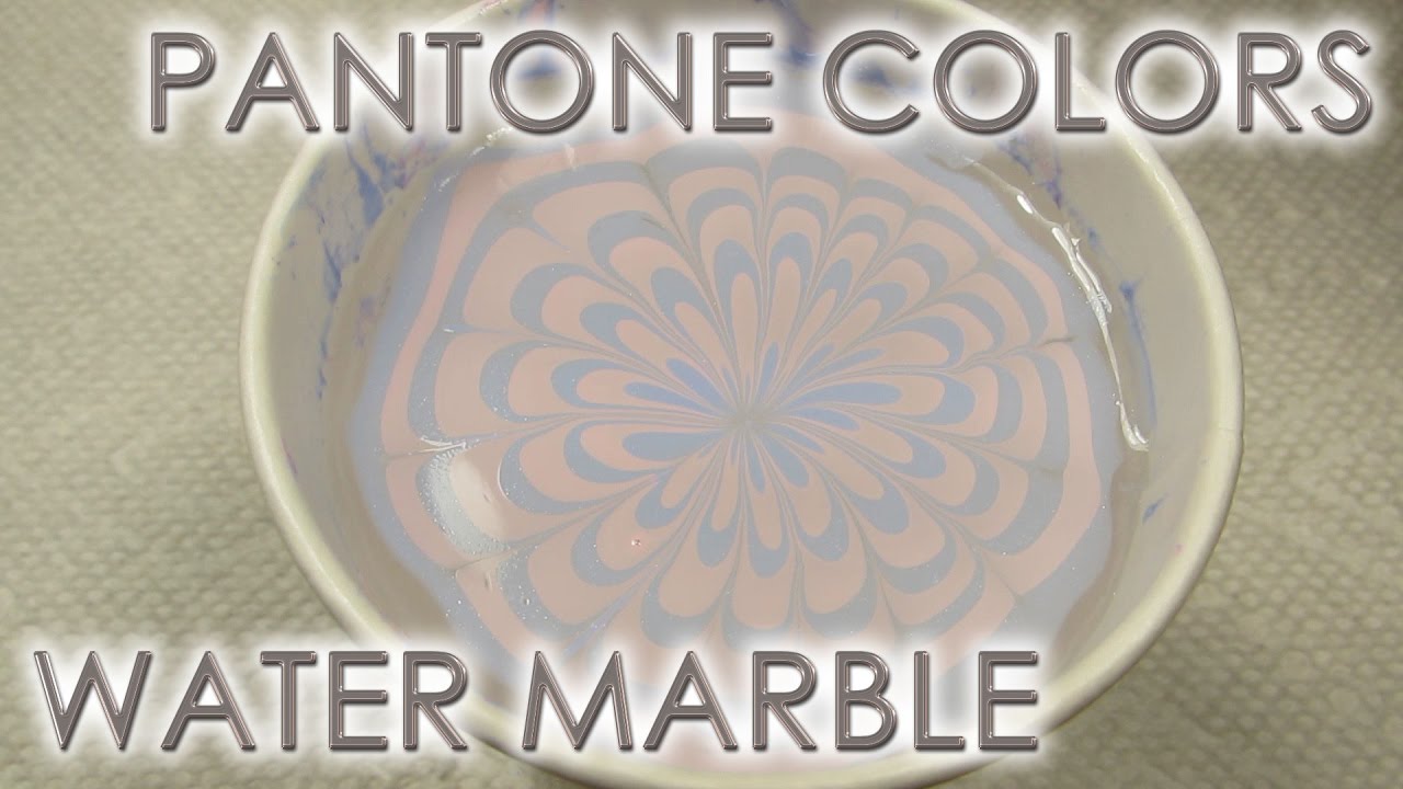Pantone Colors | Water Marble Marble March 2016 #1 | DIY Nail Art Tutorial