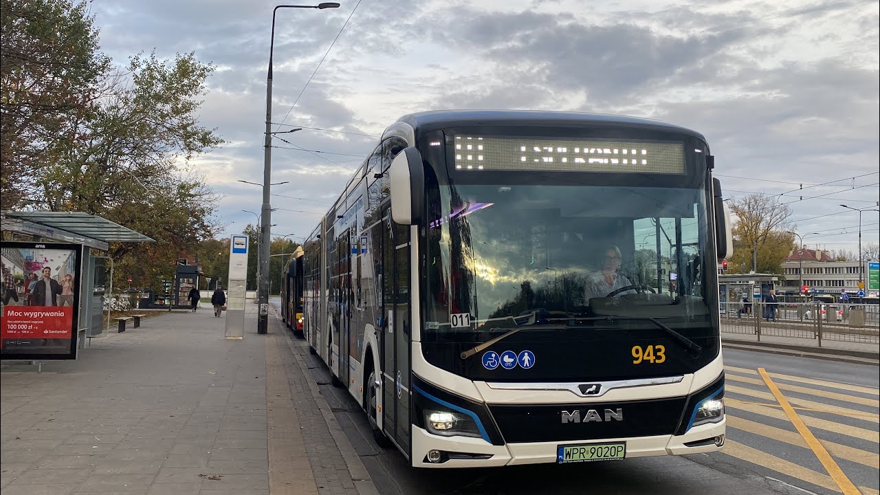 Przejazd: MAN NG330 New Lion’s City G Electric [🚍111] MZA Warszawa #943