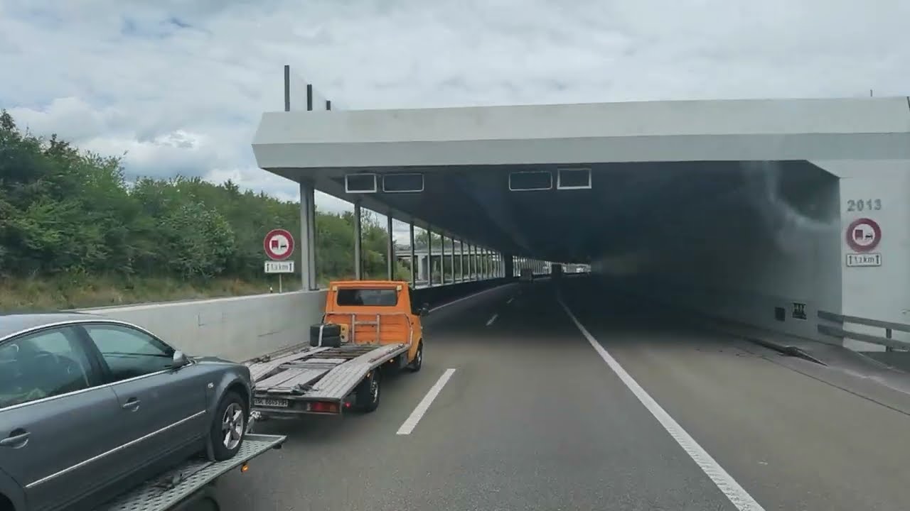 Mercedes Actros 1853 - Fahrt Autobahn A1 Aarau Ost über Brugg nach Untersiggenthal