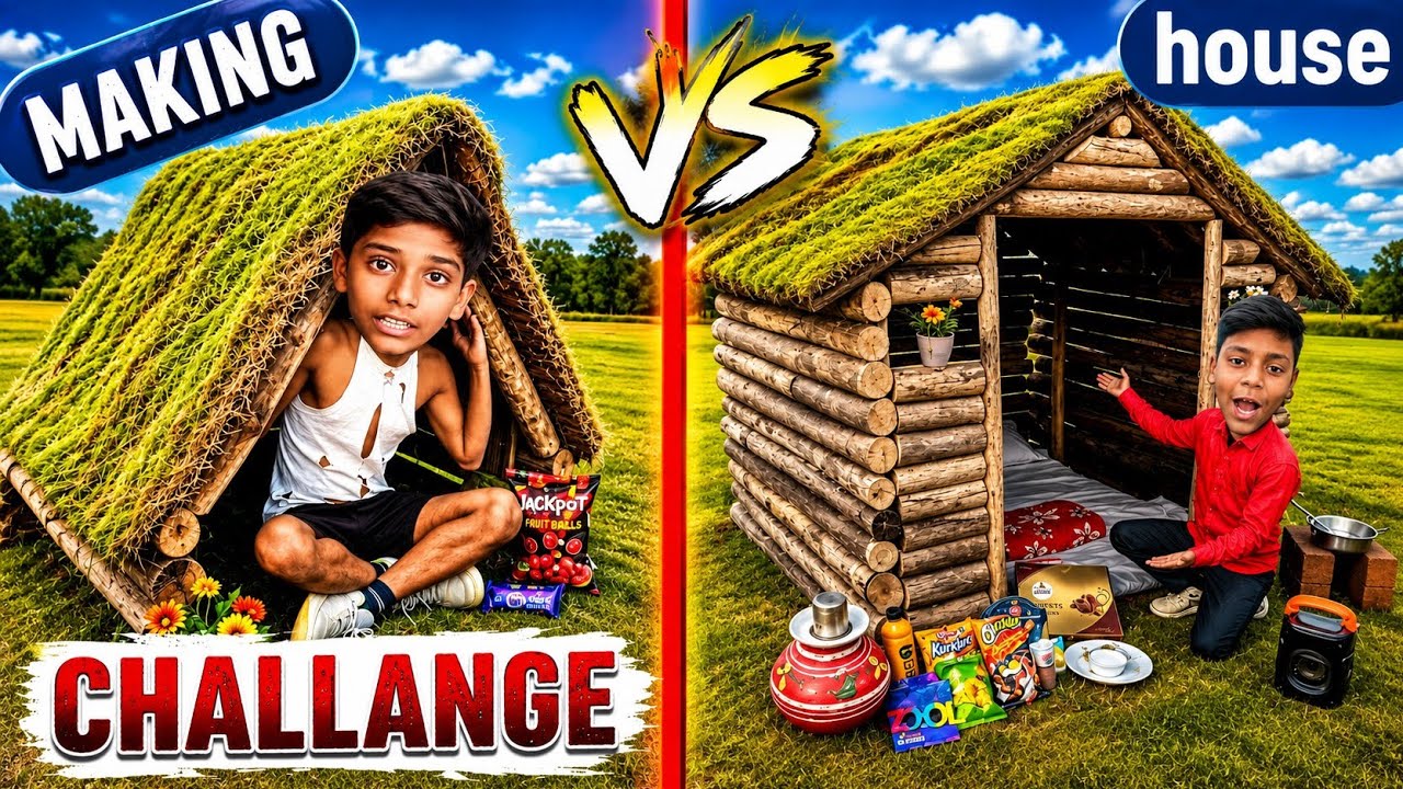 House Making Challange || challange || #video #viral #trending #survival #survival challenge 