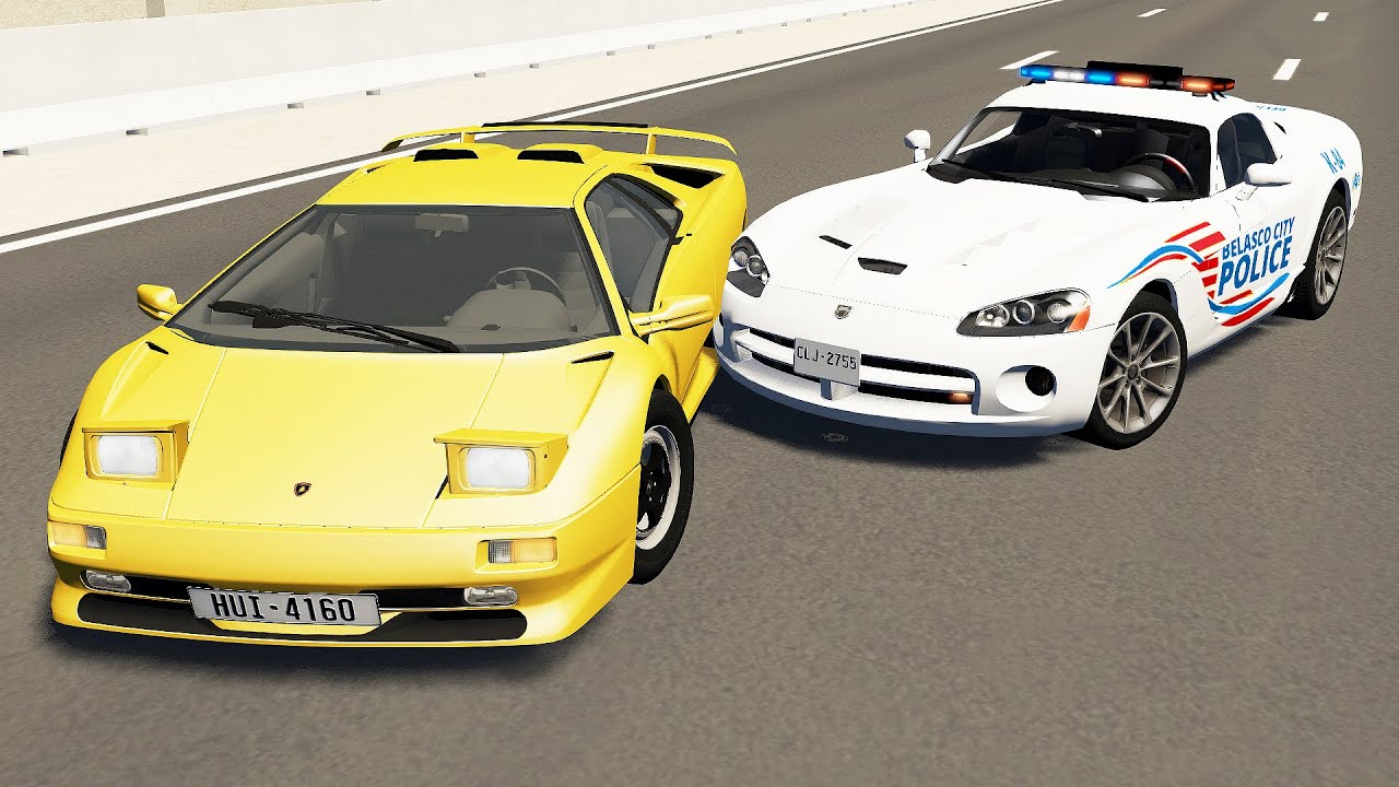 High Speed Police Chases #34 - BeamNG drive (4K)
