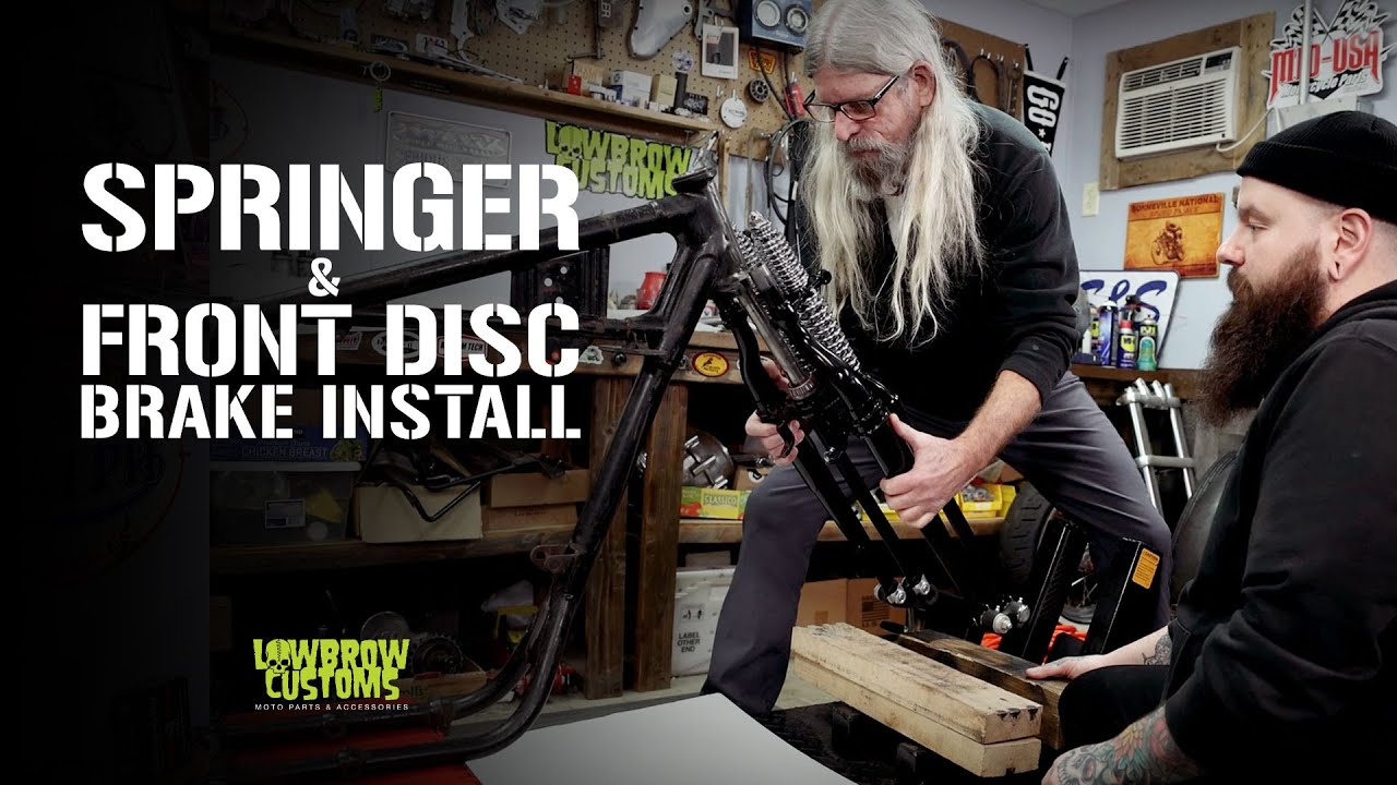 How To Install A Springer & Front Disc Brake On A Custom Chopper