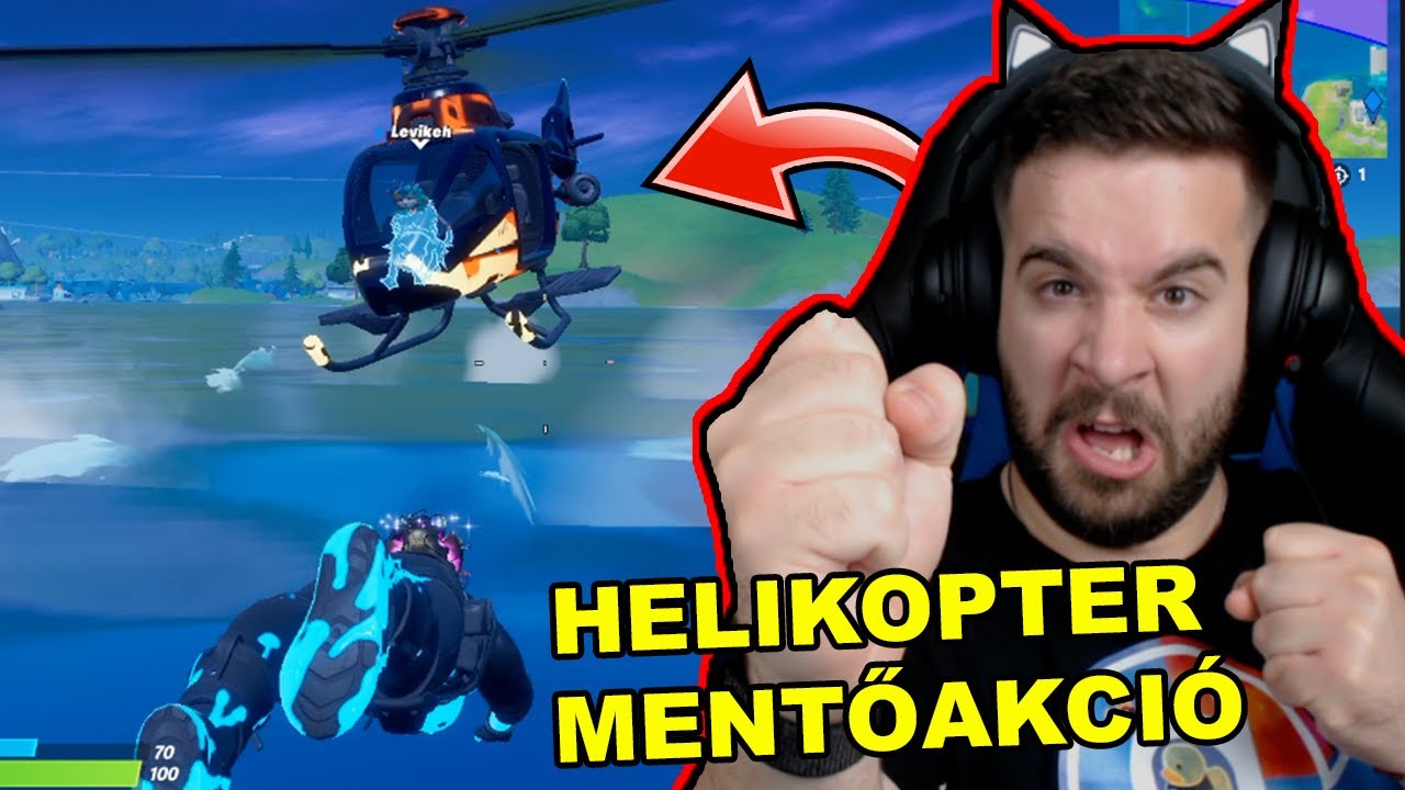 A FORTNITE BÉNÁI: HELIKOPTERES MENTŐAKCIÓ ! 🚁 | FORTNITE DUO LEVIVEL !