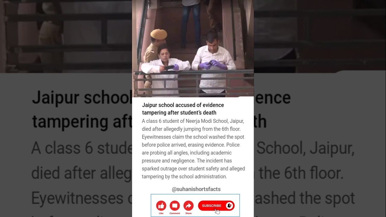 Jaipur School Scandal: Evidence Washed Away After Student’s Death?!