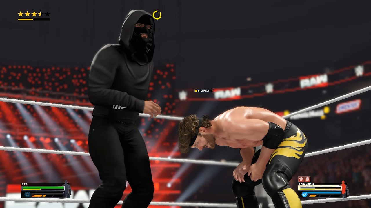 Masked Man Vs Logan Paul - Extreme Rules Match - WWE 2K25 Legendary Gameplay
