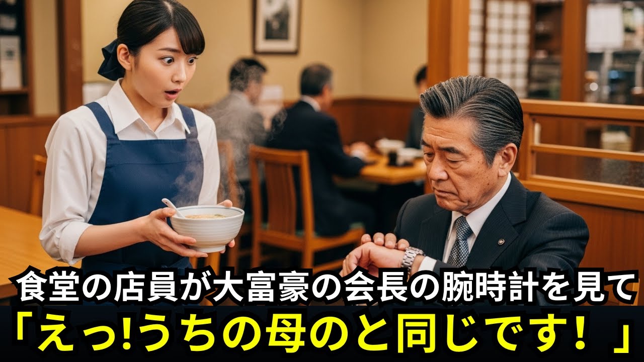 （実話ベース）食堂の女性スタッフが大富豪会長の腕時計を見て「えっ！うちの母のと同じです！」｜オーディオブック｜ラジオ風ストーリー