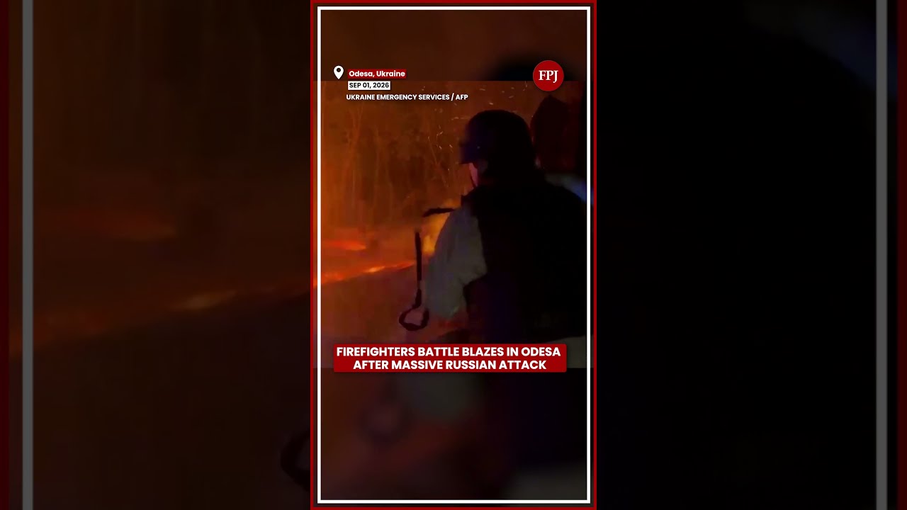 Firefighters Battle Blazes Across Ukraine&rsquo;s Odesa Region After A Massive Russian Attack