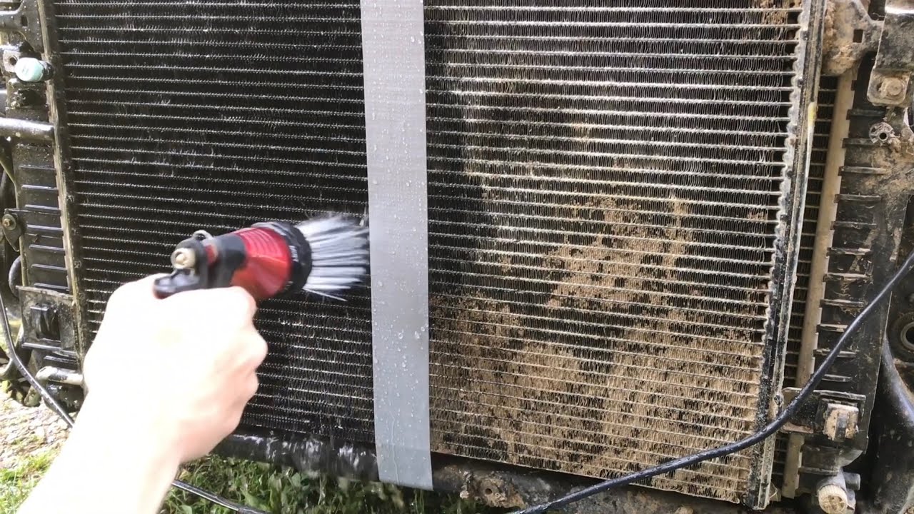 safely CLEANING an air-conditioning condenser