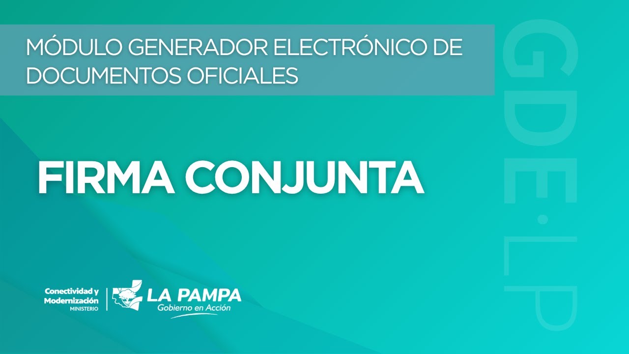 Firma Conjunta - Módulo GEDO