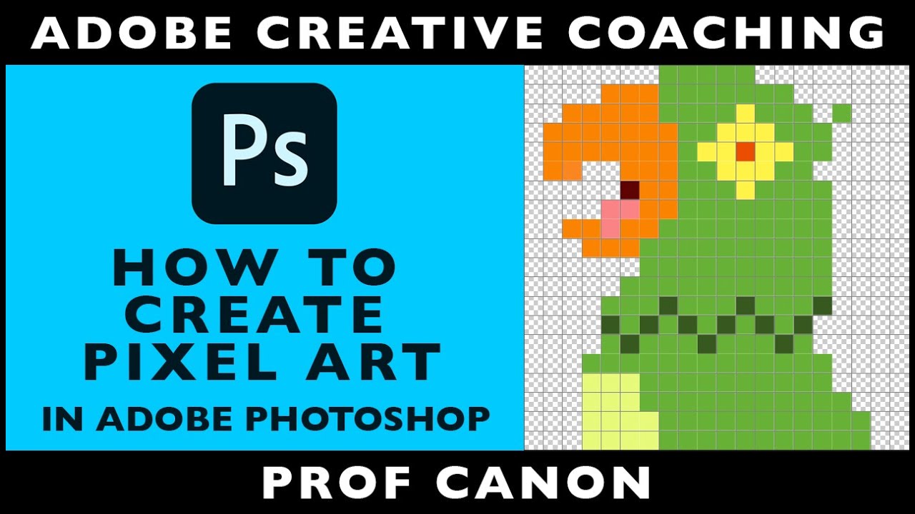 How to create Bitmap or Pixel art in Adobe Photoshop