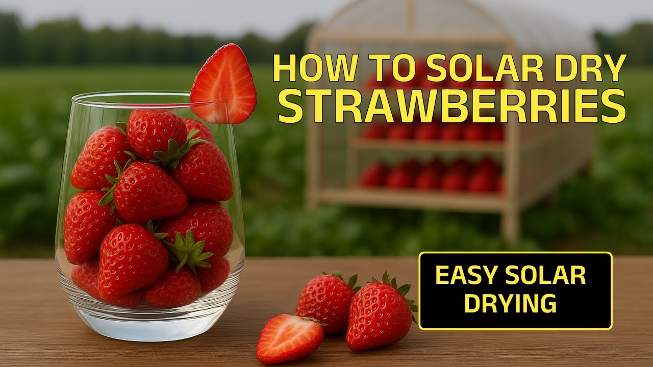 How to make Solar Dried Strawberry  #driedstrawberry