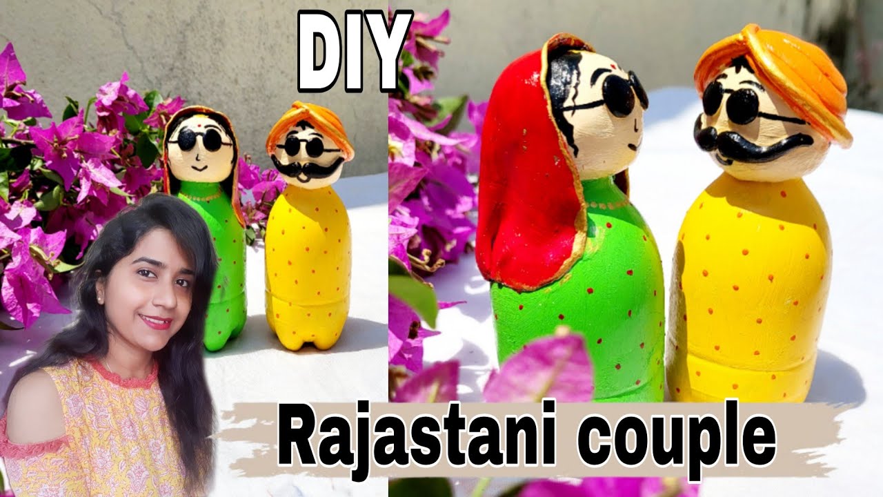 Cutest  DIY Rajastani Couple From Waste Plastic Bottle 💑 Best Out Of Waste / Home Decor Idea