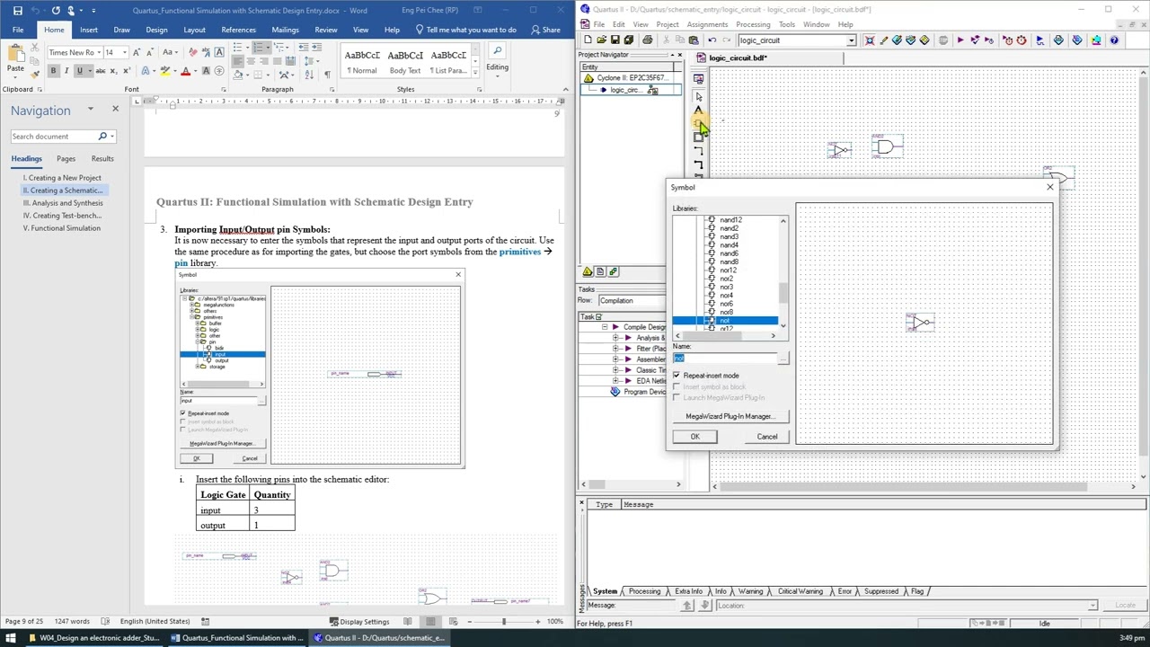 Quartus II - Functional Simulation with Schematic Design Entry