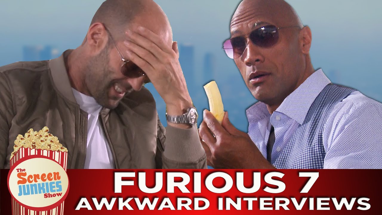 7 Awkward Minutes with the Cast of Furious 7 (The Rock, Vin Diesel, Jason Statham and More!!)