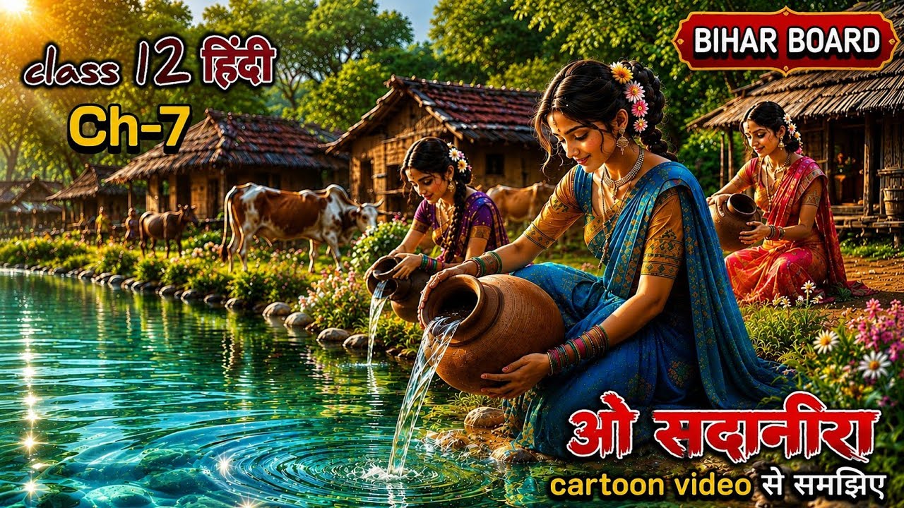 Animation || o sadanira by jagdeeshchandra mathur || bihar board class 12 chapter 7 || ओ सदानिरा ||